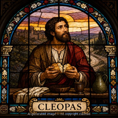 Cleopas — stained-glass style portrait