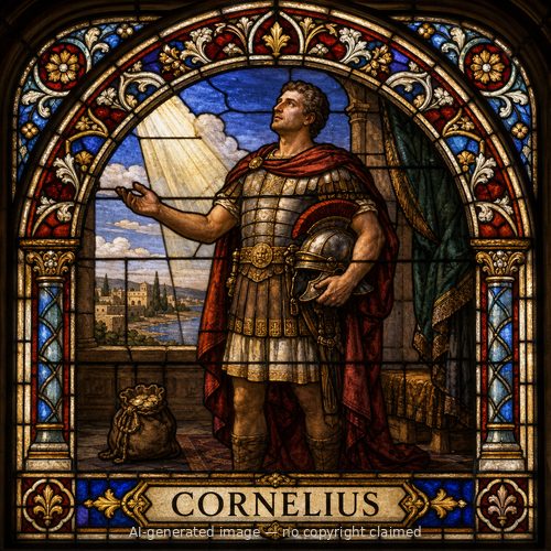 Cornelius — stained-glass style portrait