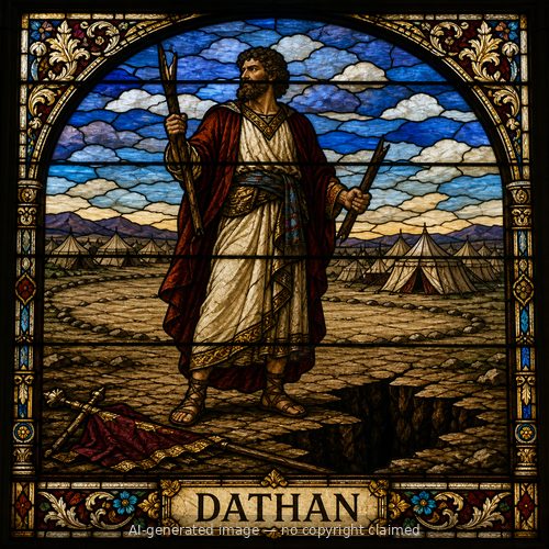 Dathan — stained-glass style portrait