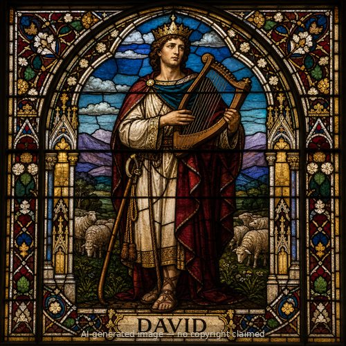 David — stained-glass style portrait