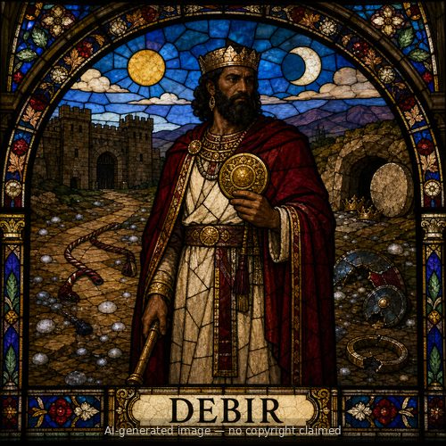 Debir — stained-glass style portrait