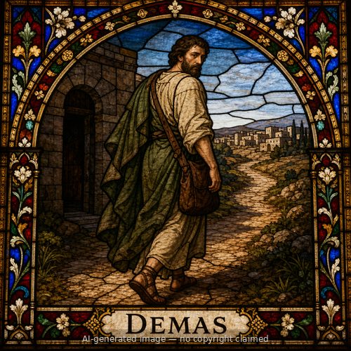 Demas — stained-glass style portrait