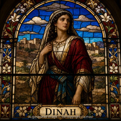 Dinah — stained-glass style portrait