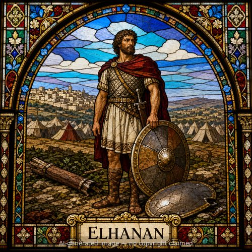 Elhanan — stained-glass style portrait