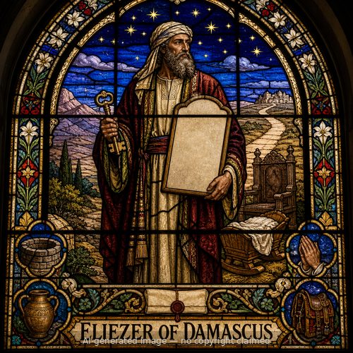 Eliezer of Damascus — stained-glass style portrait