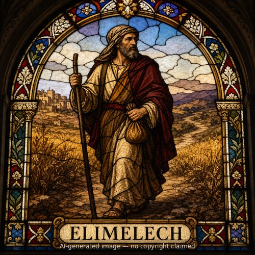 Elimelech — stained-glass style portrait