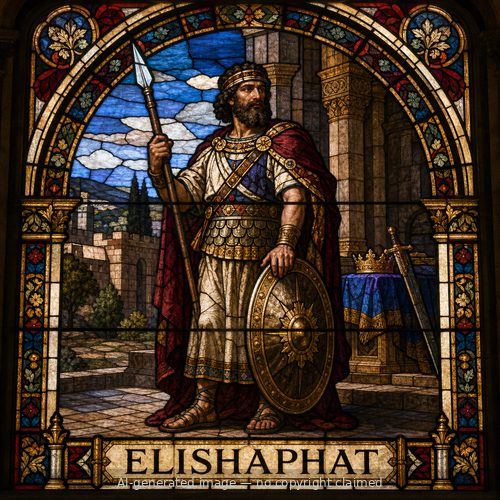 Elishaphat — stained-glass style portrait