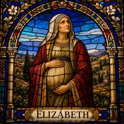 Elizabeth — stained-glass style portrait