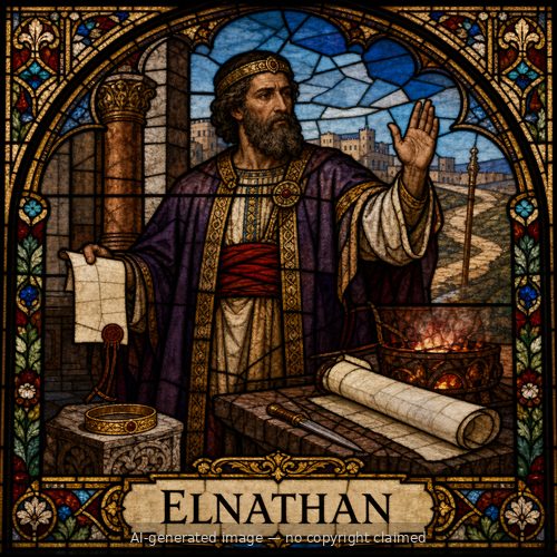 Elnathan — stained-glass style portrait
