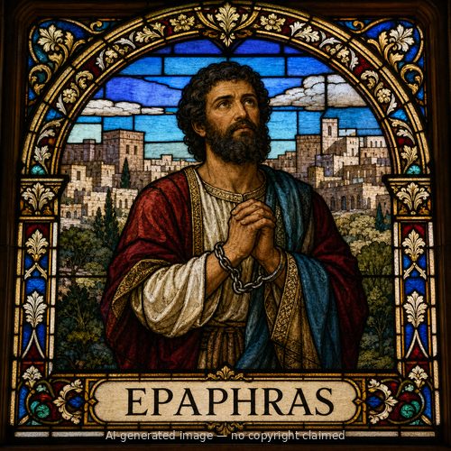 Epaphras — stained-glass style portrait