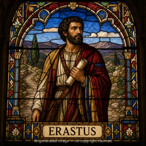 Erastus — stained-glass style portrait