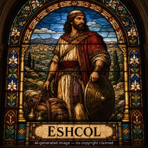 Eshcol — stained-glass style portrait