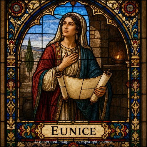 Eunice — stained-glass style portrait