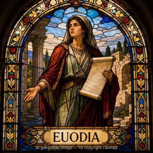 Euodia — stained-glass style portrait