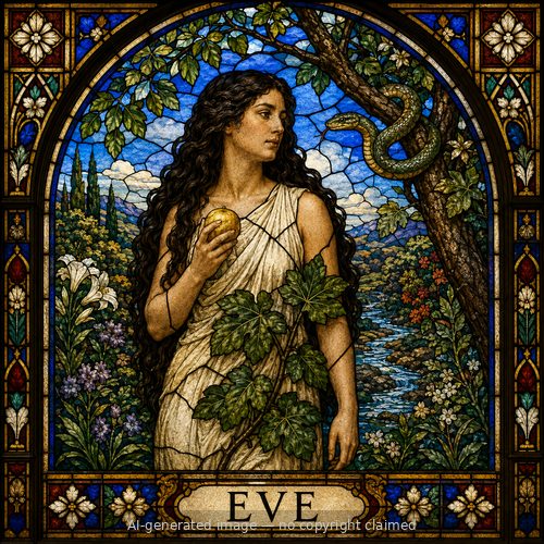 Eve — stained-glass style portrait