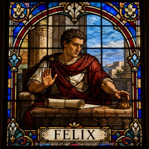 Felix — stained-glass style portrait