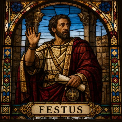 Festus — stained-glass style portrait