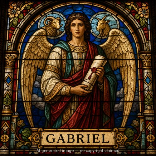 Gabriel — stained-glass style portrait
