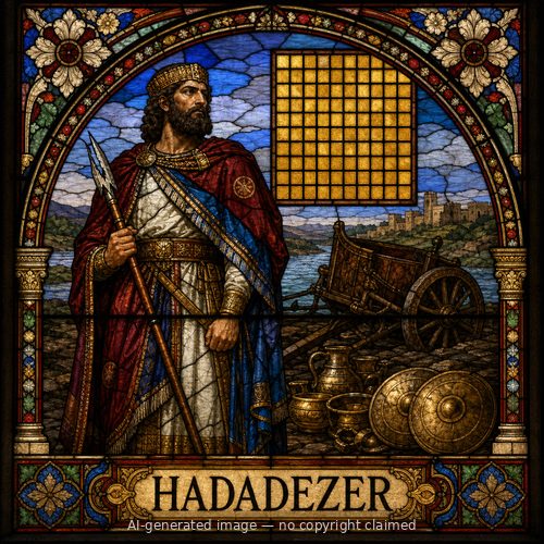 Hadadezer — stained-glass style portrait