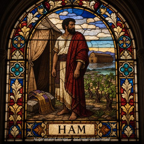 Ham — stained-glass style portrait