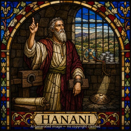 Hanani — stained-glass style portrait
