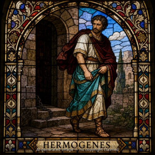 Hermogenes — stained-glass style portrait