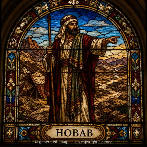 Hobab — stained-glass style portrait