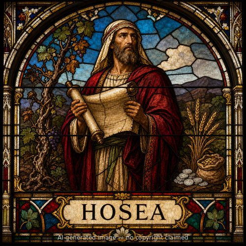 Hosea — stained-glass style portrait