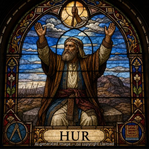 Hur — stained-glass style portrait