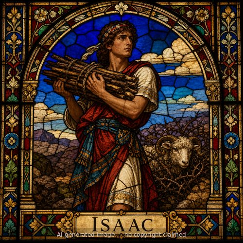 Isaac — stained-glass style portrait