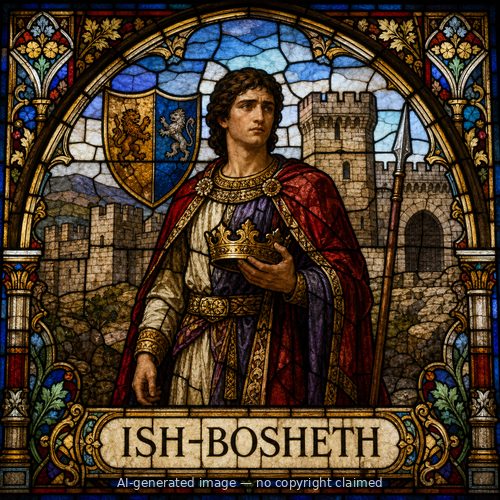 Ish-bosheth — stained-glass style portrait