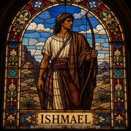 Ishmael — stained-glass style portrait