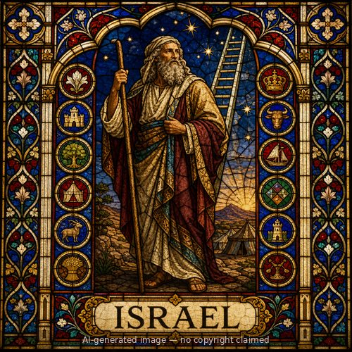 Israel — stained-glass style portrait