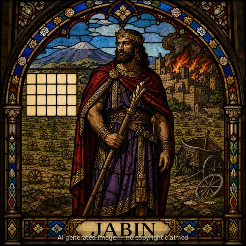 Jabin — stained-glass style portrait