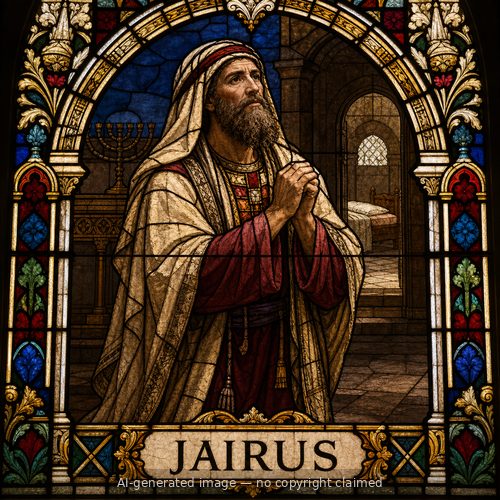 Jairus — stained-glass style portrait