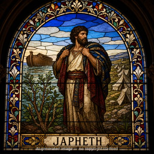 Japheth — stained-glass style portrait