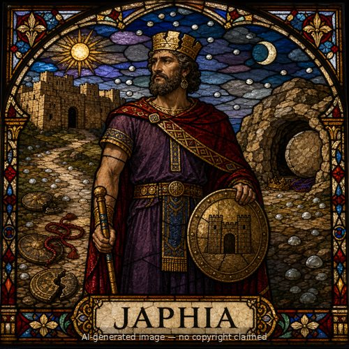 Japhia — stained-glass style portrait