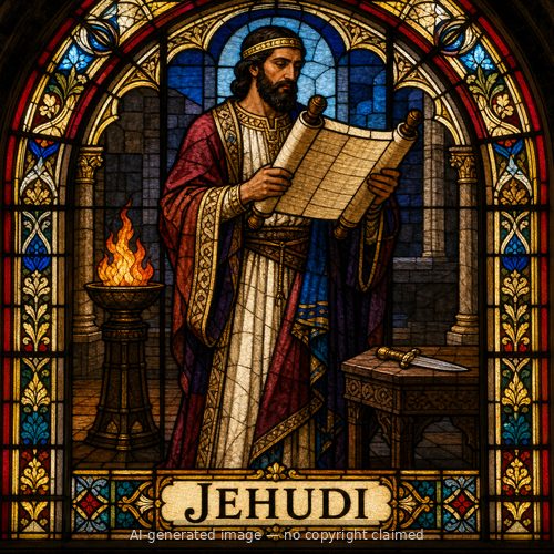 Jehudi — stained-glass style portrait
