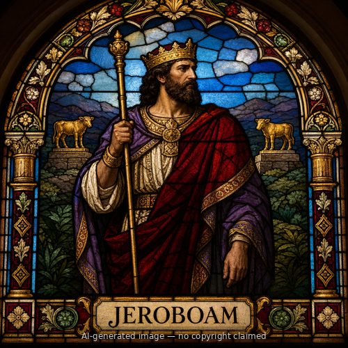 Jeroboam — stained-glass style portrait