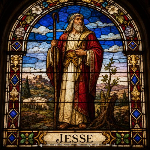 Jesse — stained-glass style portrait