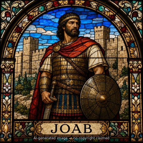 Joab — stained-glass style portrait