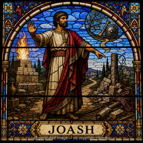 Joash — stained-glass style portrait