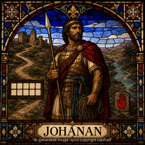 Johanan — stained-glass style portrait