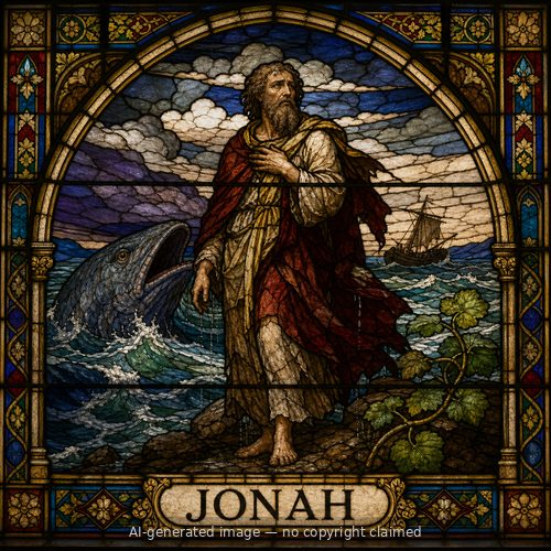 Jonah — stained-glass style portrait