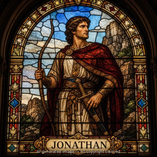 Jonathan — stained-glass style portrait