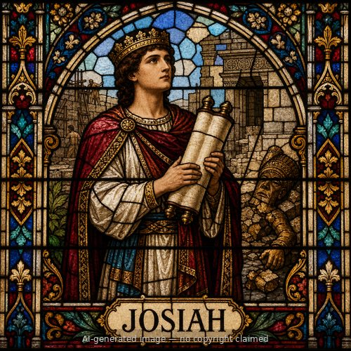 Josiah — stained-glass style portrait