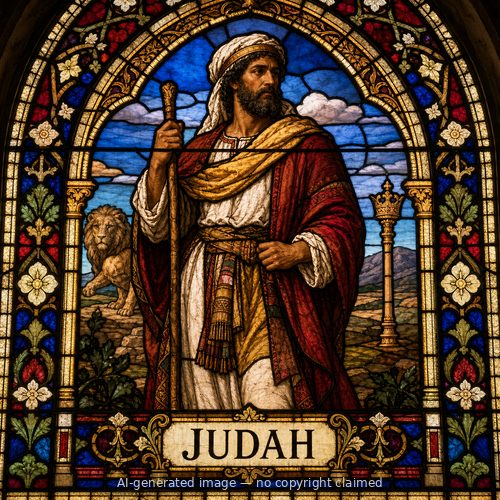 Judah — stained-glass style portrait