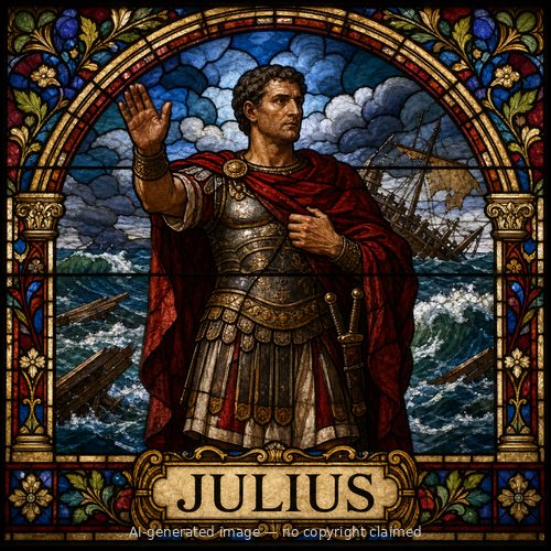 Julius — stained-glass style portrait
