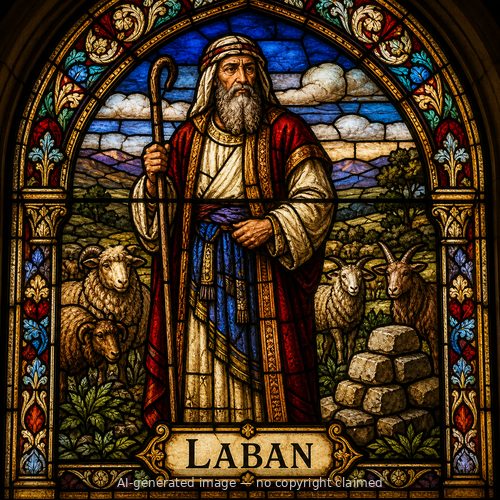 Laban — stained-glass style portrait