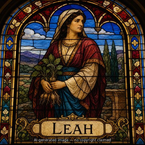 Leah — stained-glass style portrait